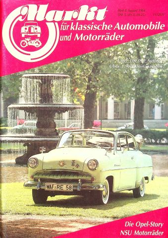 Deckblatt Oldtimer Markt (08/1984)